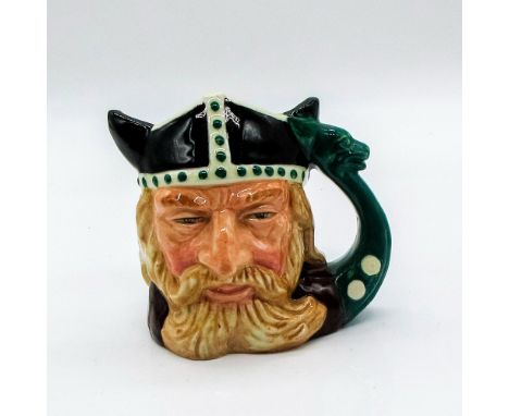 Featuring strong faced character with helmet headpiece.Royal Doulton backstamp. #england #viking #royal #doulton #character #
