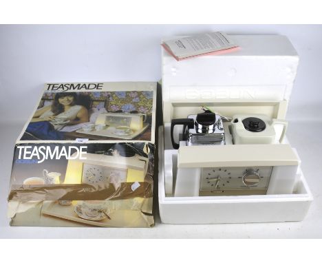 A vintage Teasmade Goblin clock. Model 855, L39cm, in the original packaging