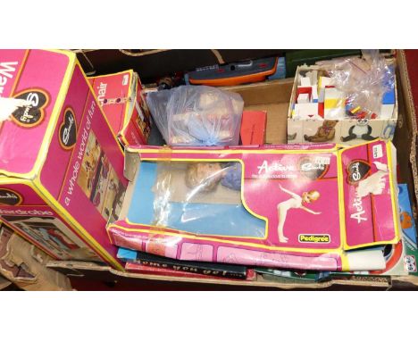 A quantity of mixed toys to include Sindy, Lego, various board games and Subbuteo related products, and a boxed Pro Shot Golf