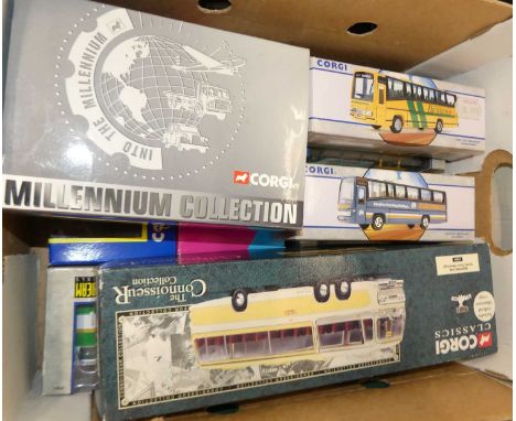 A tray of public transport related diecasts, to include The Corgi Millennium Collection 