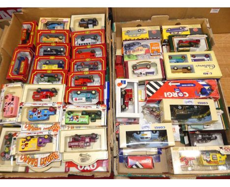 Two boxes of mixed modern issue diecast to include Corgi and Vanguards