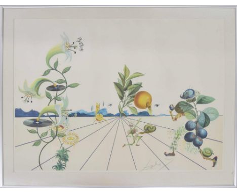 Salvador Dali (1904-1989), 'Flordali I', limited edition colour lithograph on arches paper after the original collage, print 