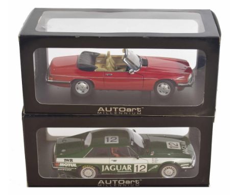 AUTOart Millennium 1:18 Jaguar XJ-S ETCC Spa-Francorchamps 1984 Winner (boxed): together with an AUTOart Millennium 1:18 Jagu