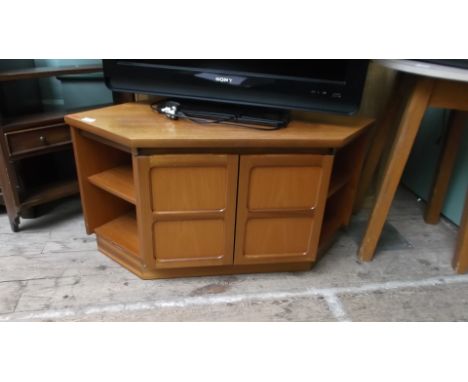 Modern open shelf t.v. table inset storage cupboard