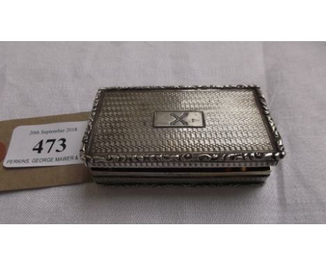 Fine William IV rectangular shaped snuff box (believed Birmingham 1832)