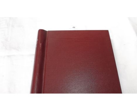 Maroon Chelsea stamp album incl. European, Chinese and British Commonwealth, early Queen Victoria Australian stamps etc.