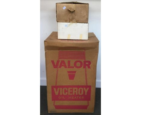 A vintage Valor Viceroy parafin heater, boxed; together with the Valor 65 stove, boxed; and two other boxed heaters 