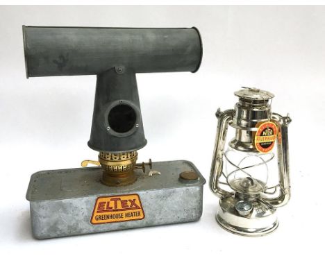 A vintage Eltex greenhouse heater, together with a Fuerhand lantern (boxed) 