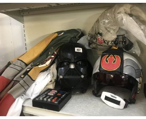 Cosplay - Darth Vader helmet, Rebel fighter helmet, Jedi cape and a Boba Fett outfit. 