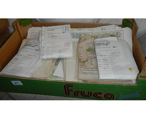 A collection of Ordnance survey maps from 1940's to 1970's including administration areas, coloured town plans etc.