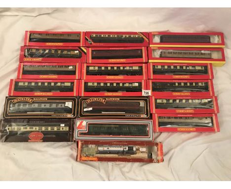 19 assorted Hornby Lima mainline coaches.
