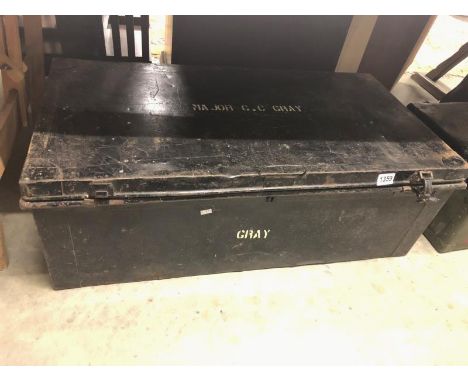 A metal trunk.