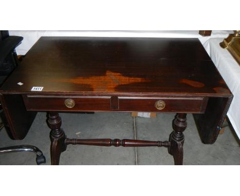 A sofa table.