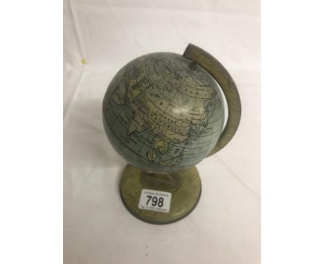 A 1950's tinplate Chad Valley globe.