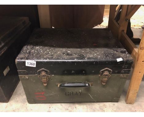 A vintage suitcase.
