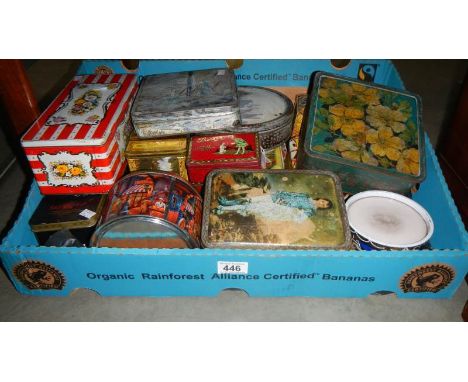 A quantity of assorted tins including vintage.