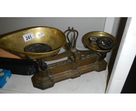 A set of scales and weights.