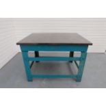 Windley Cast Iron Surface Table. Size: 4 ft x 3 ft. On Steel Stand.