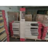 7/8" Economy prefinished white full louver 2 door bifold 24"x 80" x 3/4" (qty 40)