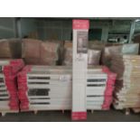 7/8" Economy prefinished white full louver 2 door bifold 24"x 80" x 3/4" (qty 36)