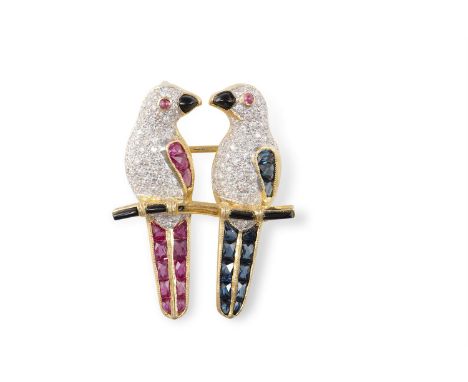 TWO 14K GOLD AND ESSEX CRYSTAL BRACELETS, the Essex crystals depicting either pheasants or a hunting dog, on fancy gold links