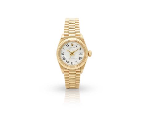 Rolex: a gold wristwatch Oyster Perpetual Datejust model 6917, 1979 from serial number, originally purchased 1981, 18ct gold 