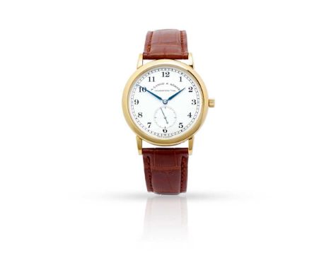 Y A. Lange & Söhne Glashütte: a gold wristwatch model number 1815, 18ct gold case, signed A. Lange & Söhne 941.1 manual wind 