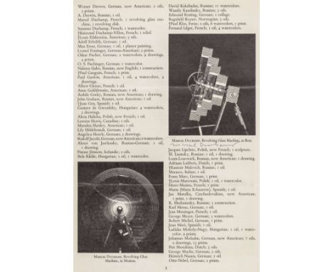 Duchamp, Marcel - - The Exhibition of the Collection of the Société Anonyme - Museum of Modern Art. 1920. In der Reihe "Bulle