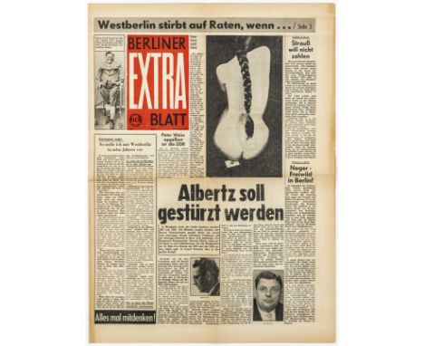 APO und Gegenkultur - - Berliner Extra Blatt. Nr. 1-14 und 3 Sondernummern (alles Erschienene). Berlin, Westberliner Zeitungs