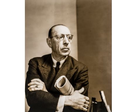 Fenn, Gene. Igor Strawinsky. Original-Photographie. Vintage. Silbergelatineabzug, getont. Verso mit Bleistift signiert, datie