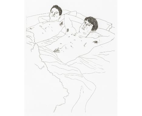 Hockney, David - - Cavafy, Constantine P. Fourteen Poems by C.P. Cafafy chosen and illustrated with twelve etchings by David 