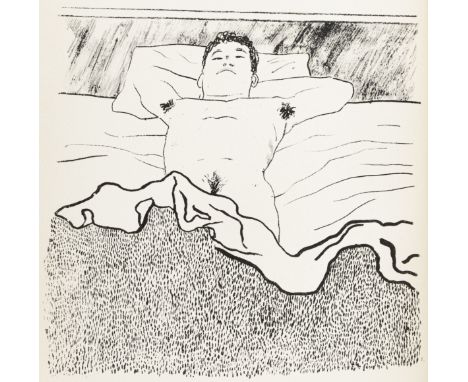 Hockney, David - - Englische Graphik. Mit beigelegter Original-Lithographie auf Velin von David Hockney und zahlreichen Abbil
