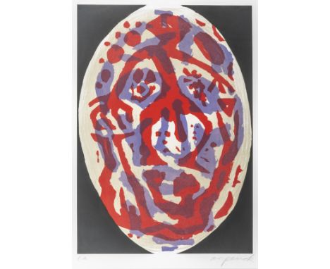 Penck, A. R. Heinrich Heine. Aquatintaradierung auf Bütten. Signiert unten rechts sowie links unten bezeichnet "e.a." mit Ble