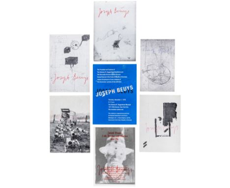 Beuys, Joseph. Sammlung von 17 signierten Einladungskarten. Ca. 1972-1976. Je ca. 10,5 x 15 cm.Die Sammlung beinhaltet u.a. d