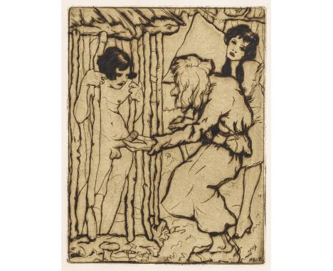 Keller, Rudolf. Erotische Märchen. Mit 10 und 6 zusätzlichen Original-Radierungen von R. Keller, sämtlich in der Platte signi