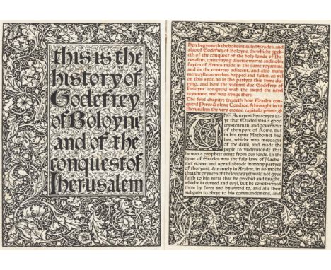 Kelmscott Press - - Guilelmus, Archbishop of Tyre. The History of Godefrey of Boloyne and of the Conquest of Iherusalem. Mit 