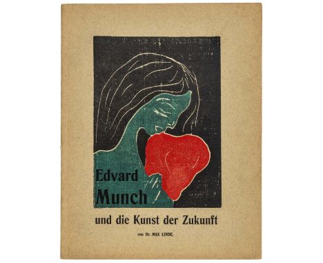 Munch, Edvard - - Linde, Max. Edvard Munch und die Kunst der Zukunft. Mit 2 (inklusive Umschlag) Farbholzschnitten in Dreifar