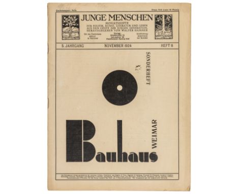 Bauhaus - - Bauhaus Weimar. Sonderheft. In: Junge Menschen. Monatshefte für Politik, Kunst, Literatur und Leben aus dem Geist