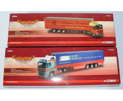 Corgi "Hauliers of Renown" - a boxed pair of 1/50 scale to include CC14010 Volvo FH Curtainside "Pollock" (Scotrans) Ltd/Smit