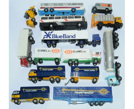Tekno, Conrad, Dinky and similar, a mixed unboxed group of Commercial Vehicles to include, Lion Car 49 Commer "Van Gend &amp;
