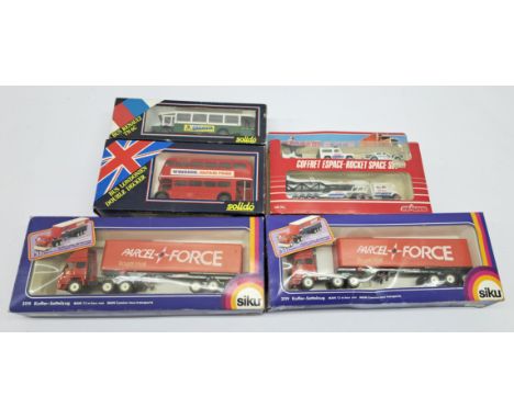 Siku, Solido, Majorette, a boxed commercial vehicle group, comprising of singles and multi vehicle sets. Conditions appear ge