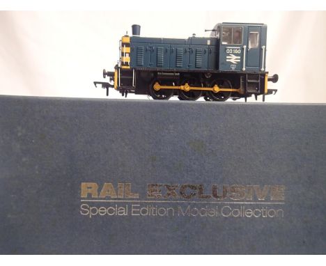 OO scale Bachmann 31-360Y class 03 diesel, blue 03160, L/Ed of 500, rail exclusive. In very near mint condition, boxed. P&amp