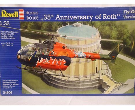 Revell 1/32 scale airbus helicopter BO105, 35th anniversary of Roth, fly out version, as new, sealed box. P&amp;P Group 1 (£1