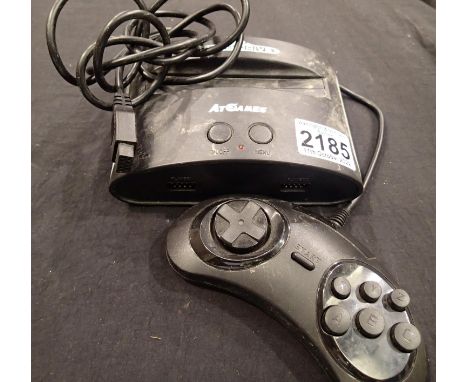 Sega Mega Drive classic game console by Hantat, with one controller, lacking leads. P&amp;P Group 1 (£14+VAT for the first lo