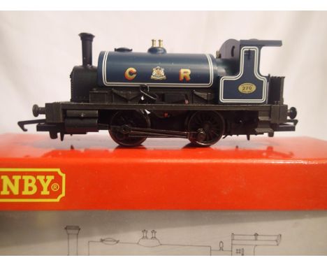 OO scale Hornby R2361, 0.4.0 saddle tank Caledonian Blue, in excellent condition, boxed. P&amp;P Group 1 (£14+VAT for the fir