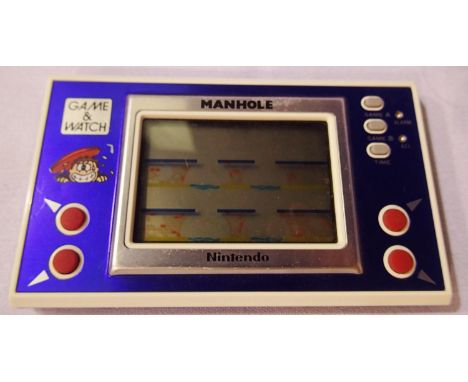 Nintendo handheld Game &amp; Watch console, Manhole, made in Japan. P&amp;P Group 1 (£14+VAT for the first lot and £1+VAT for