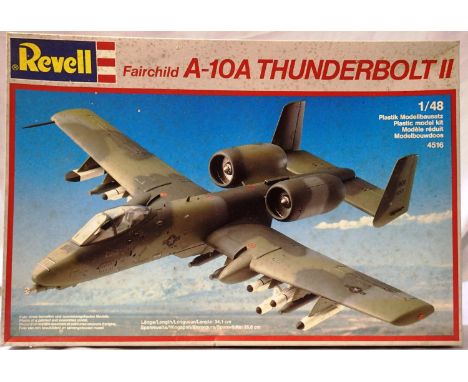 Revell Fairchild A-10A Thunderbolt 1/48 scale model. Appears complete but lacking transfers. P&amp;P Group 2 (£18+VAT for the