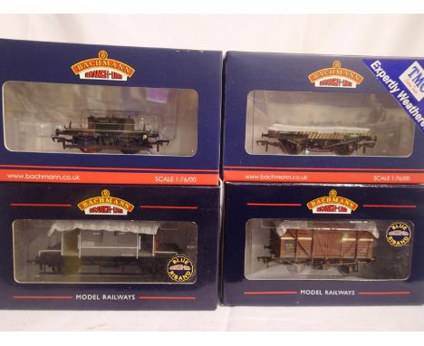 Four OO scale Bachmann wagons to include London transport brake van and Blazey stores van. Both Kernow exclusives, plus confl