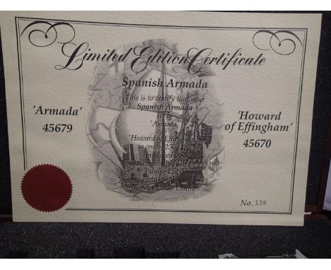 OO scale Bachmann Spanish Armada boxed set comprising 45679 Armada and 45670 Howard of Effingham Limited Edition 138/250 with