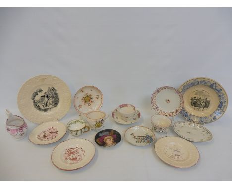 A quantity of 18th Century tea bowls, cups and saucers etc.